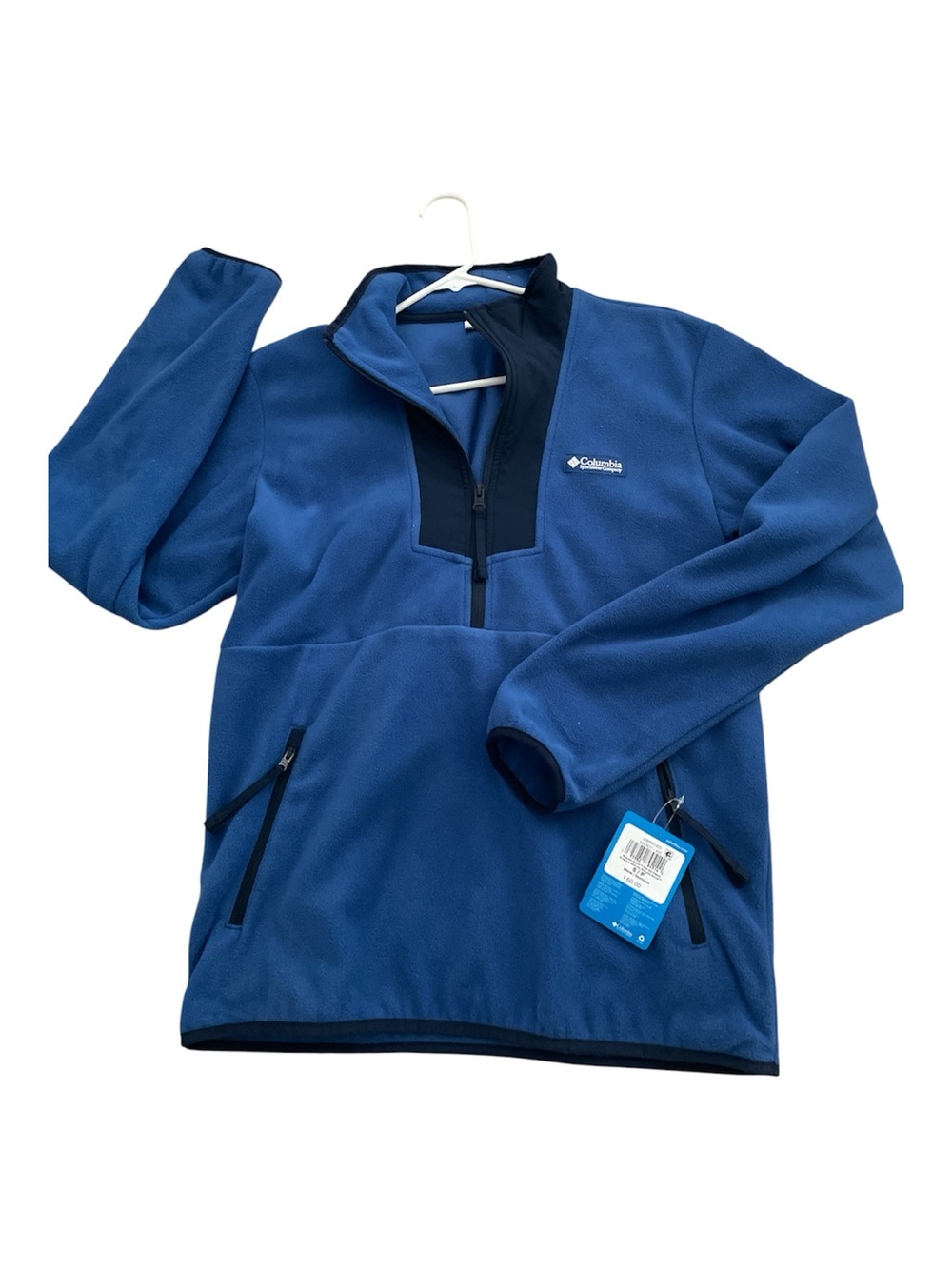 Columbia Royal Blue Fleece Half-Zip Jacket